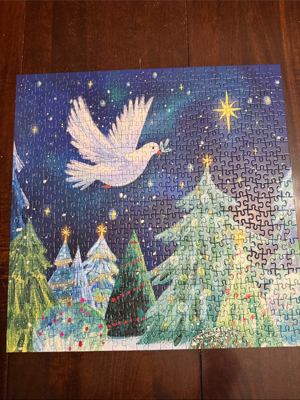Galison Peace & Joy 500 piece jigsaw puzzle complete with poster - Picture 3 of 5